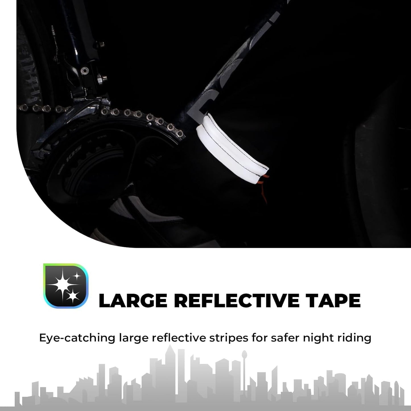 ROCKBROS Reflective Band Elastic Trouser Clip Bicycle Trouser Protector Reflective Trouser Band for Outdoor Jogging Cycling Running 1 Pair