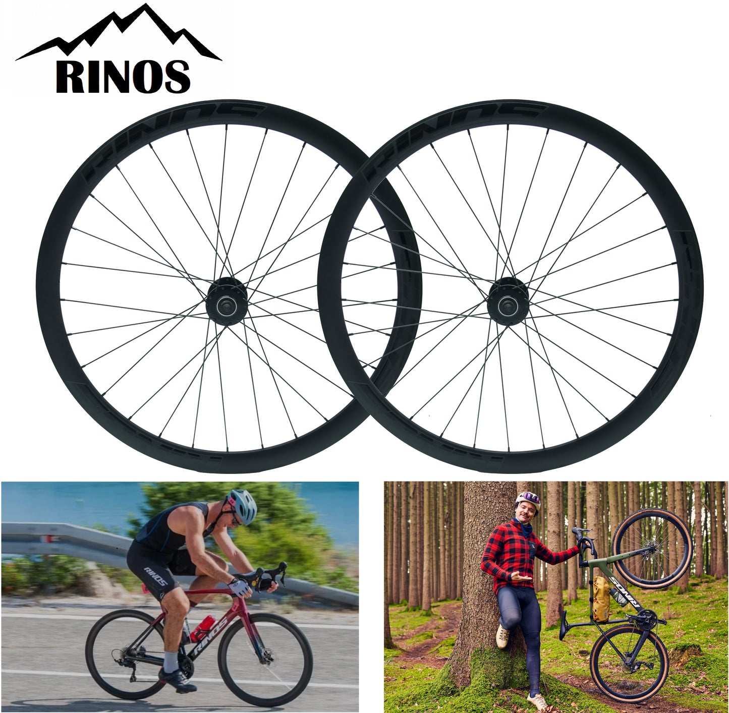 RINOS road bike/gravel wheels 28 inches