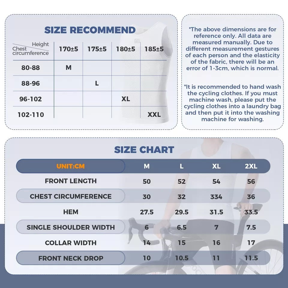 ROCKBROS men's summer sports tank top cycling undershirt sleeveless tank tops