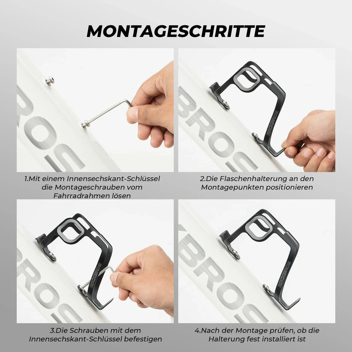 ROCKBROS Fahrrad Flaschenhalter Aluminium 27g für Trinkflaschen bis 75mm