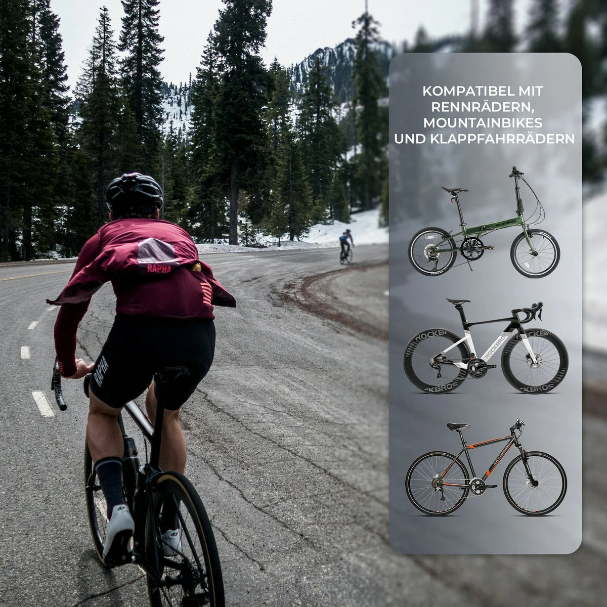 ROCKBROS Fahrrad Handyhalterung Magnetische, 4,7–6,9 Zoll Smartphones, Lenkerhalterung 22,2–31,8 mm