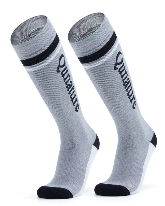 Qunature 1 pair of ski socks, unisex ski socks for skiing, snowboarding, winter sports