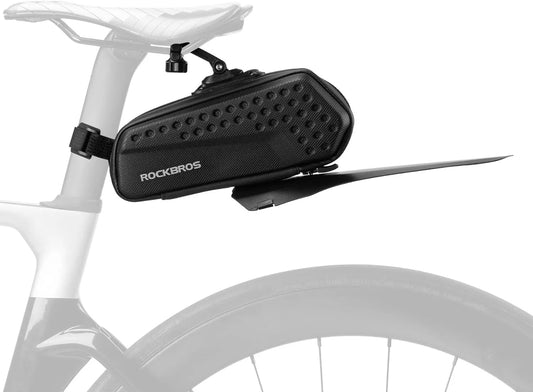 ROCKBROS saddle bag hard shell bicycle bag with mudguard & quick release