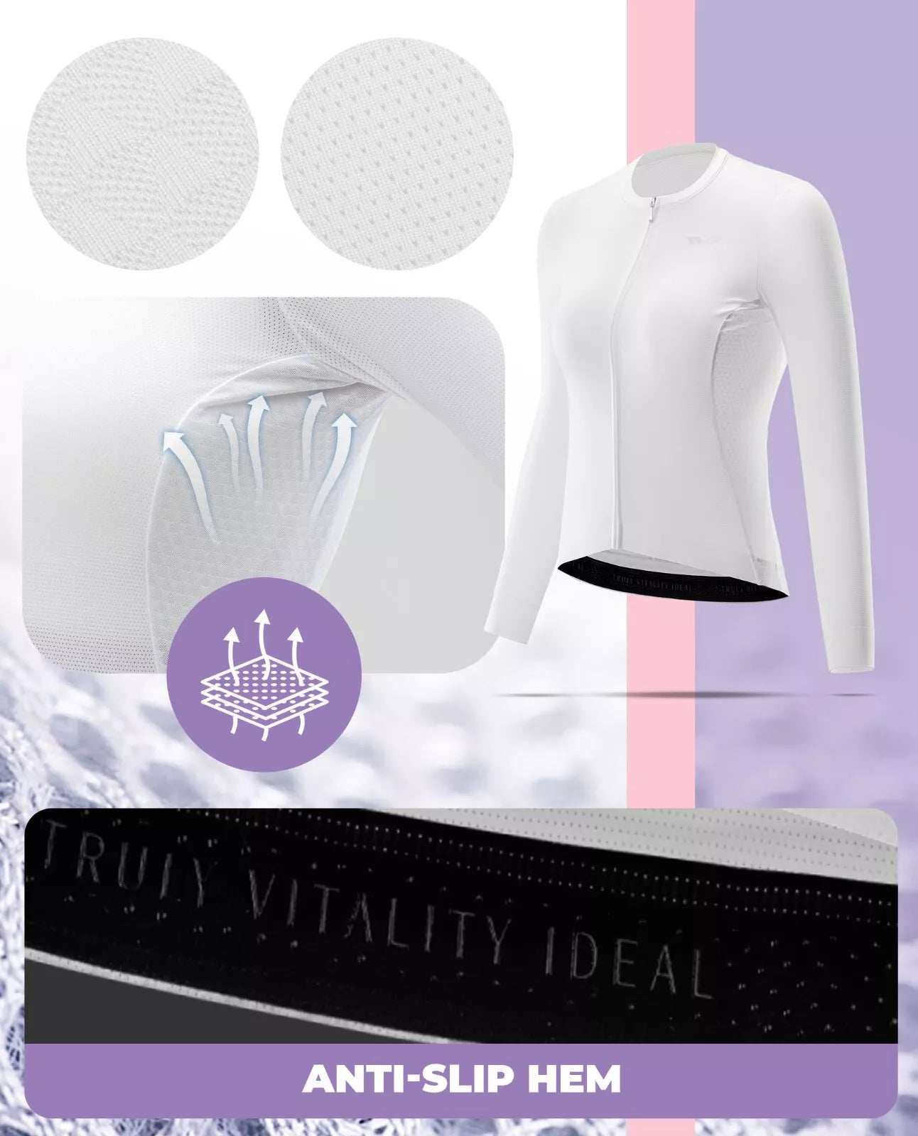 ROCKBROS TVI cycling jersey long sleeve bicycle clothing breathable women