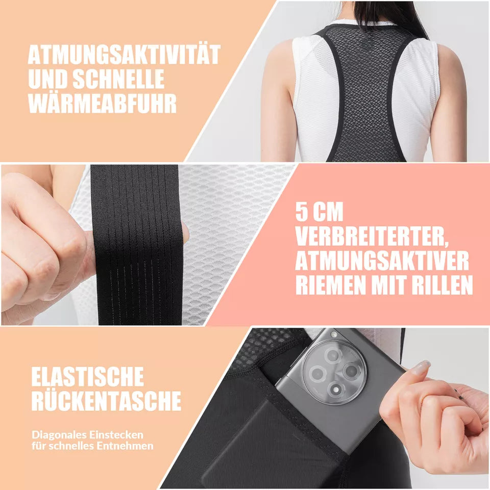 ROCKBROS TVI women's padded road bike bib shorts with straps