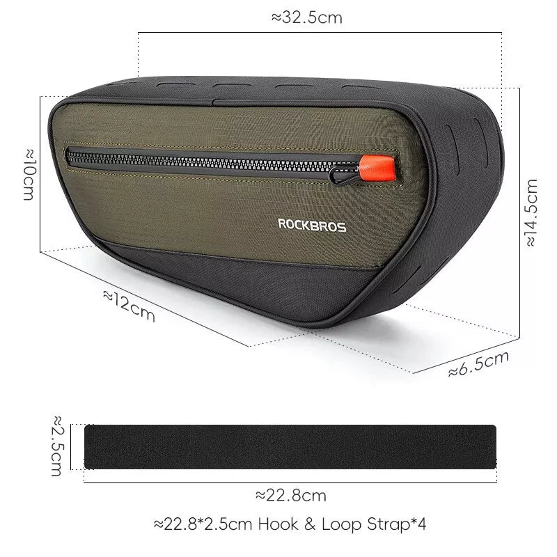 ROCKBROS bicycle frame bag bicycle bag triangle bag tool bag 1.7L