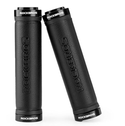 ROCKBROS Bike Grips Lock-On Handlebar Grips MTB Bicycle Anti-Slip Black