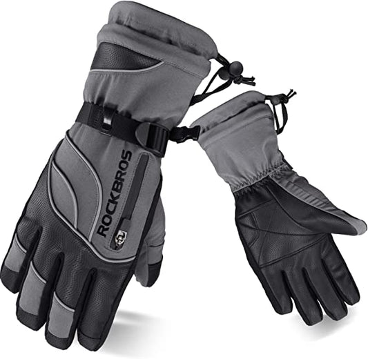 ROCKBROS Winter Gloves Ski Women Men Warm Windproof for Snowboarding -20 degrees