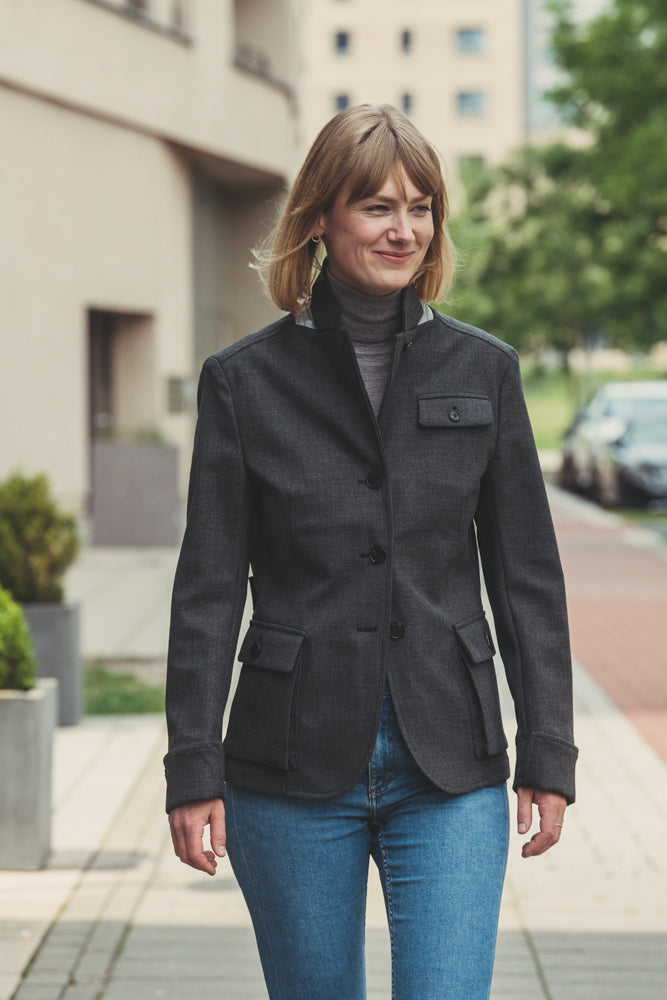 Amity cycling coat Paulina c_change Anthra ladies