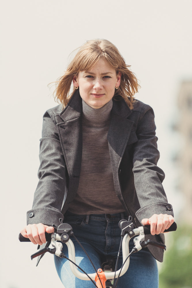 Amity cycling coat Paulina c_change Anthra ladies
