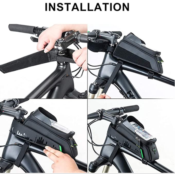 ROCKBROS 029 Bike Frame Bag Waterproof Cell Phone Case Touchscreen for Cell Phones up to 5.8 & 6.0 Inch