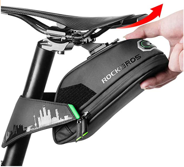 ROCKBROS C27 Bike Saddle Bag Seat Bag Waterproof Black 1L/1.5L
