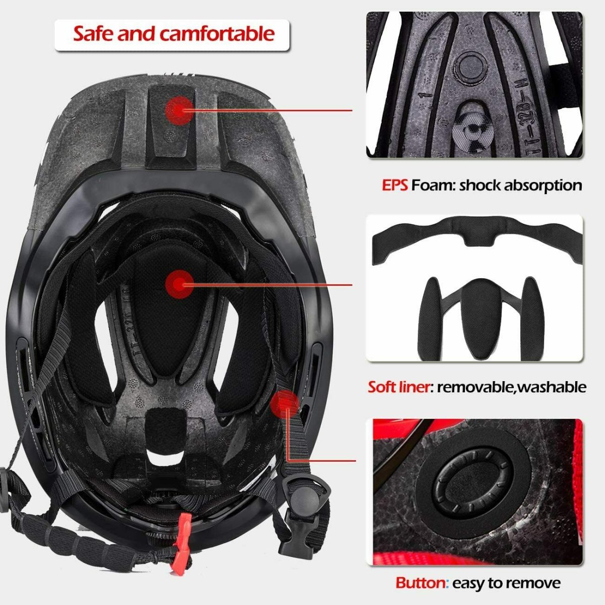 ROCKBROS Kids helmet TT-32S removable chin guard