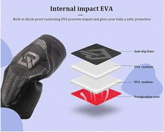 ROCKBROS LF1148-B Kids Elbow Guards Protectors for Sports