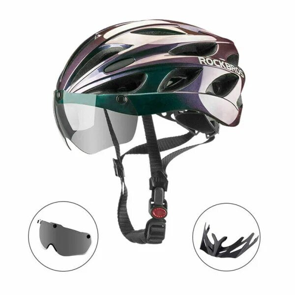 ROCKBROS road bike helmet TT-16-C with goggles