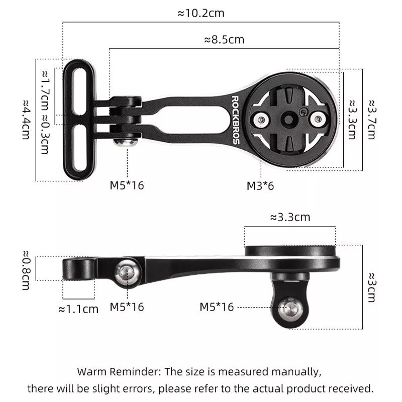 ROCKBROS bicycle computer mount for Garmin Bryton Wahoo GPS handlebar holder aluminum