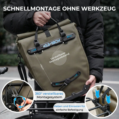 ROCKBROS 15L-20L Fahrrad Gepäckträgertasche 3-in-1