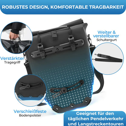 ROCKBROS 15L-20L Fahrrad Gepäckträgertasche 3-in-1