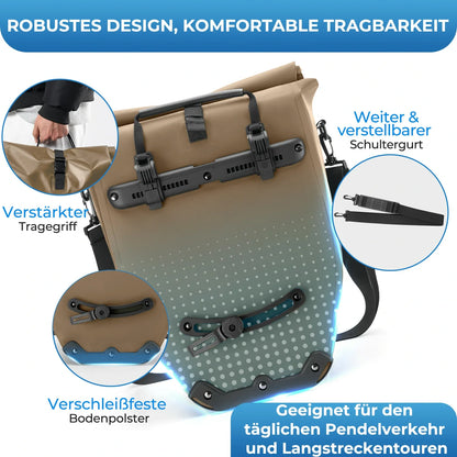 ROCKBROS 15L-20L Fahrrad Gepäckträgertasche 3-in-1
