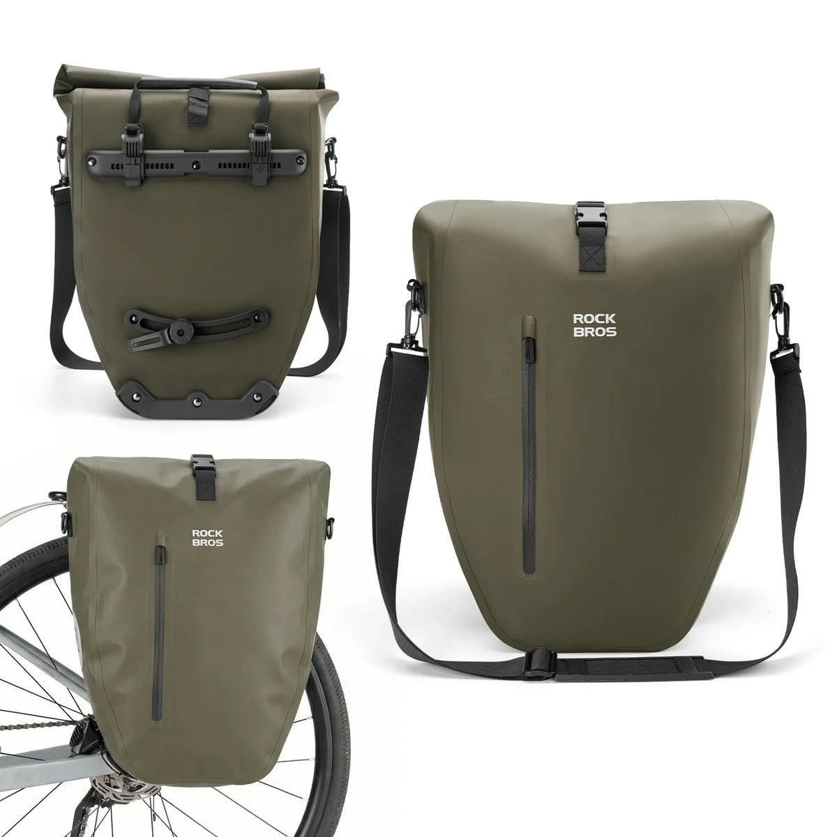 ROCKBROS 15L-20L Fahrrad Gepäckträgertasche 3-in-1