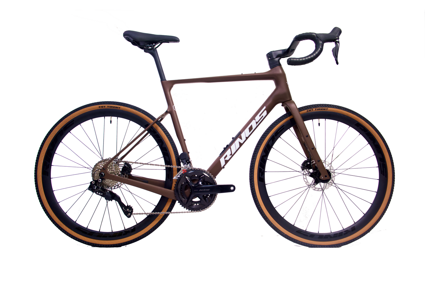 RINOS Carbon Gravel Bike 700C Shimano 105 Di2 R7150 24 speed Sandman 8.0