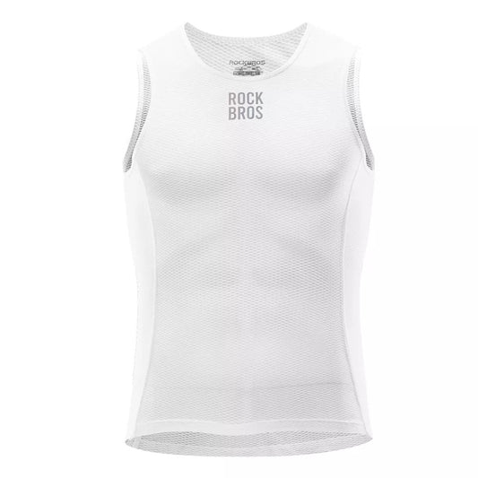 ROCKBROS Undershirt Men's Cycling Vest Breathable Tank Top Base Layer White