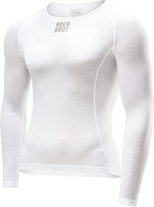 ROCKBROS long-sleeved shirt men's cycling jersey, quick-drying functional shirt, cycling clothing, fitness shirt for cycling, running, tennis, hiking, men