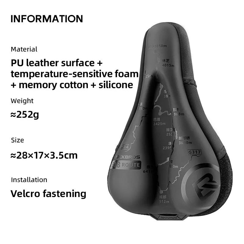 ROCKBROS bicycle saddle cover gel saddle breathable bicycle saddle cover