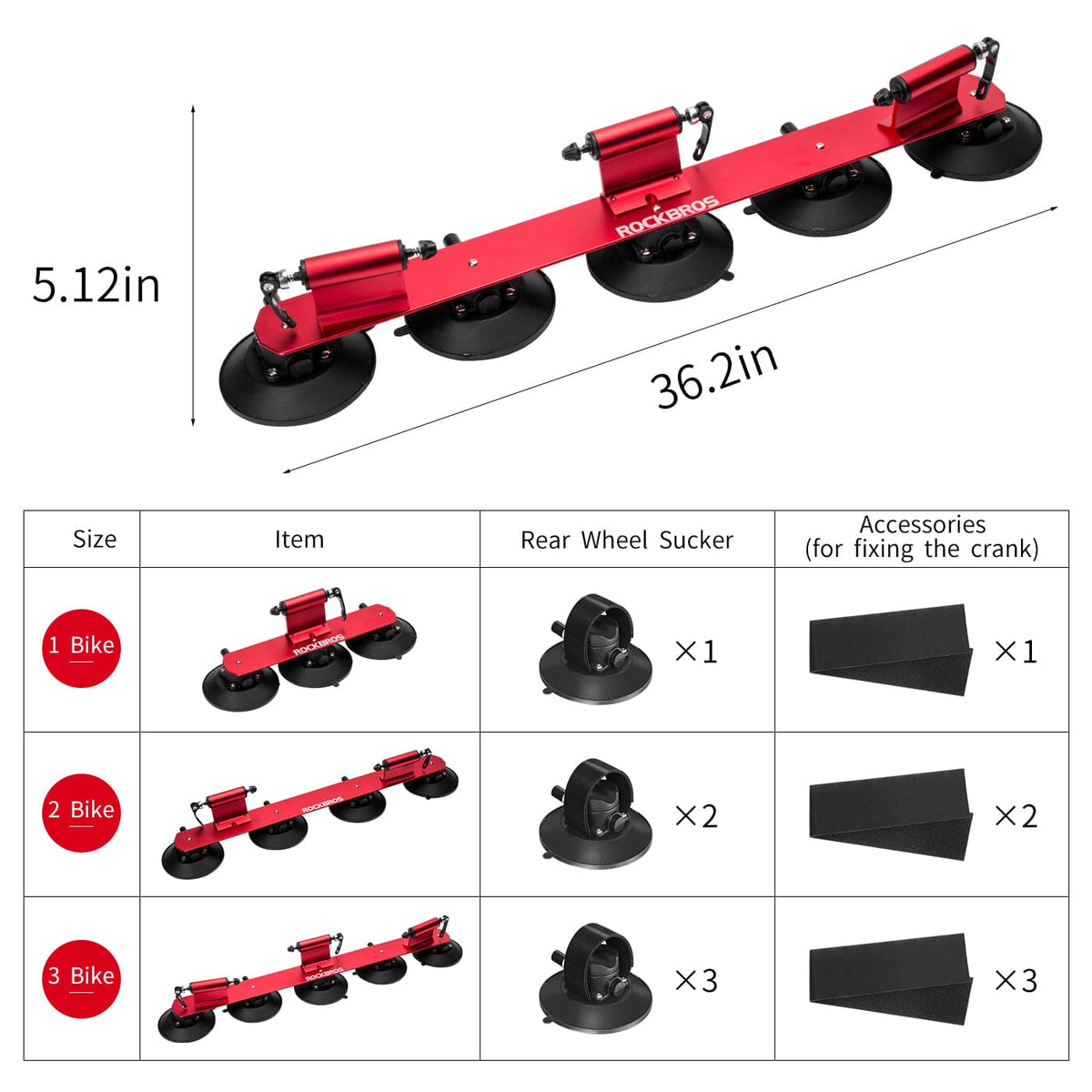ROCKBROS XP100 Fahrradträger Dachgepäckträger Schnellmontage für 1-3 Fahrräder