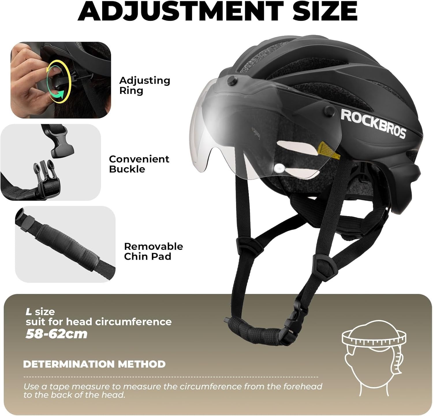 ROCKBROS Adult Bicycle Helmet with Visor Magnetic Removable Breathable – Rinosbike.eu ROCKBROS Adult Bicycle Helmet with Visor Magnetic Removable Breathable – Rinosbike.eu