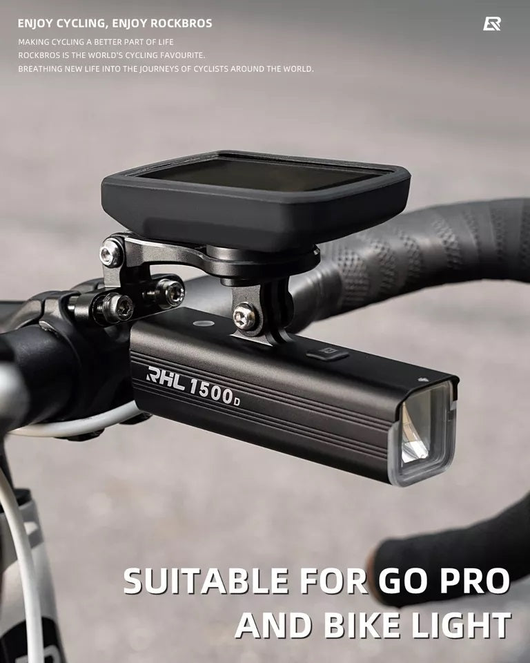 ROCKBROS bicycle computer mount for Garmin Bryton Wahoo GPS handlebar holder aluminum