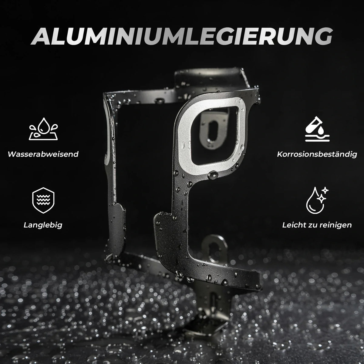 ROCKBROS Fahrrad Flaschenhalter Aluminium 27g für Trinkflaschen bis 75mm