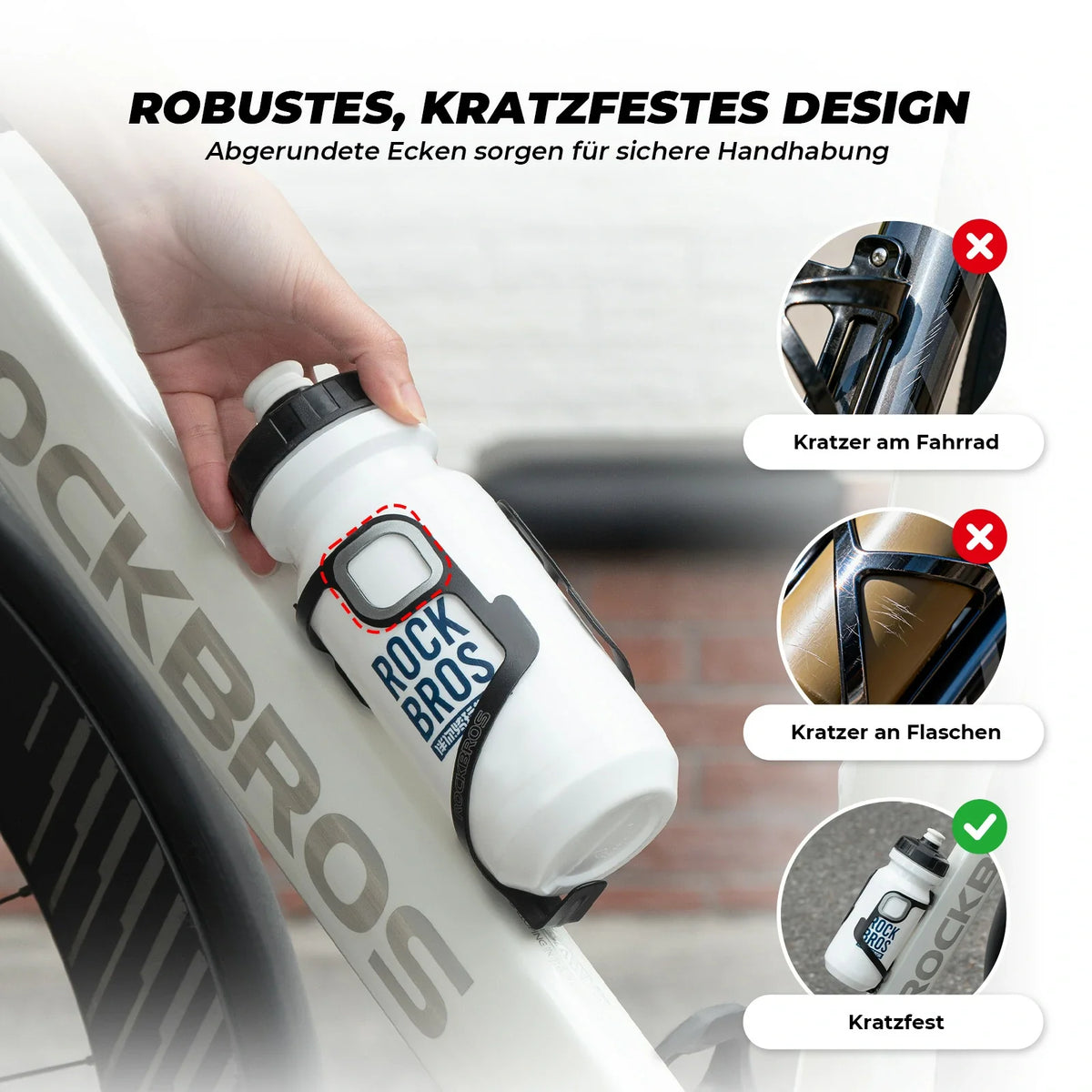 ROCKBROS Fahrrad Flaschenhalter Aluminium 27g für Trinkflaschen bis 75mm