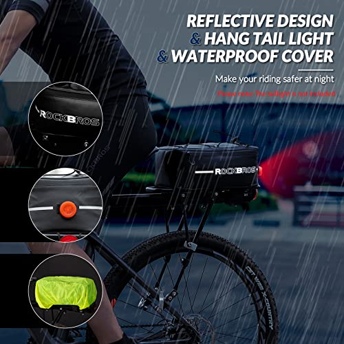 ROCKBROS Fahrrad Gepäckträgertasche Reflektierend 5,2L-8L mit Regenschutz