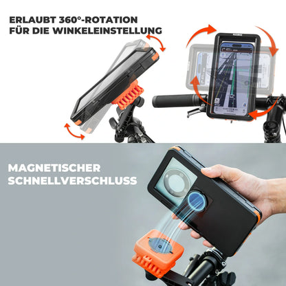 ROCKBROS Fahrrad Handyhalterung Magnetische, 4,7–6,9 Zoll Smartphones, Lenkerhalterung 22,2–31,8 mm