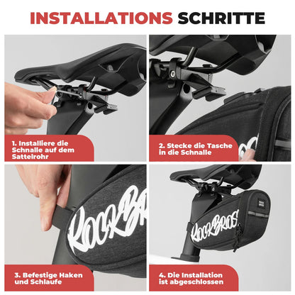 ROCKBROS Fahrrad Satteltasche Tragbare Satteltasche 0,8L