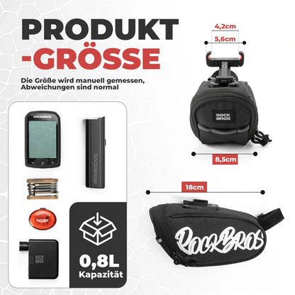 ROCKBROS Fahrrad Satteltasche Tragbare Satteltasche 0,8L