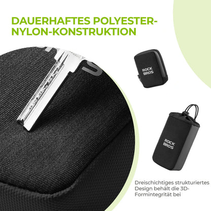 ROCKBROS Fahrrad Satteltasche mit Flaschenhalter und 0,3L Mini Tragbare Fahrradsatteltasche