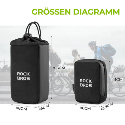 ROCKBROS Fahrrad Satteltasche mit Flaschenhalter und 0,3L Mini Tragbare Fahrradsatteltasche