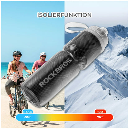 ROCKBROS Fahrrad Trinkflasche 670ML Drückbare