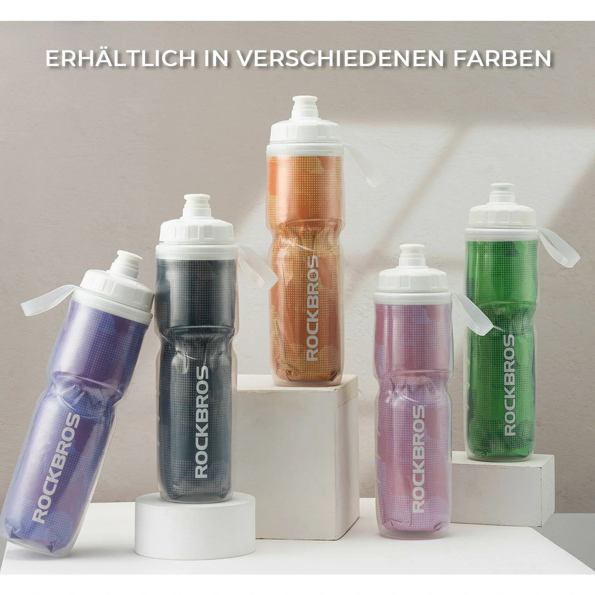 ROCKBROS Fahrrad Trinkflasche 670ML Drückbare