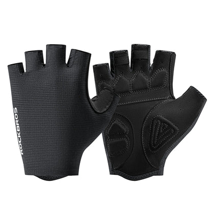 ROCKBROS Fahrradhandschuhe Halbfinger mit stoßdämpfender SBR-Polsterung - S396