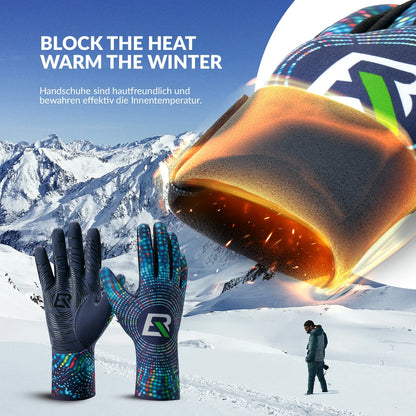 ROCKBROS Fahrradhandschuhe Herbst und Winter Vollfinger-Handschuhe Elastische Anti-Rutsch