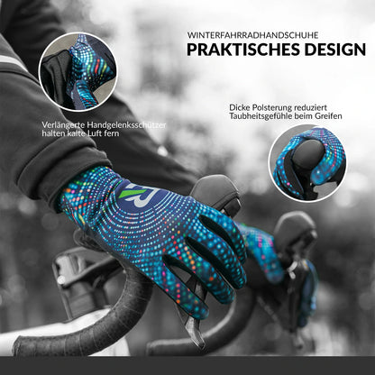 ROCKBROS Fahrradhandschuhe Herbst und Winter Vollfinger-Handschuhe Elastische Anti-Rutsch