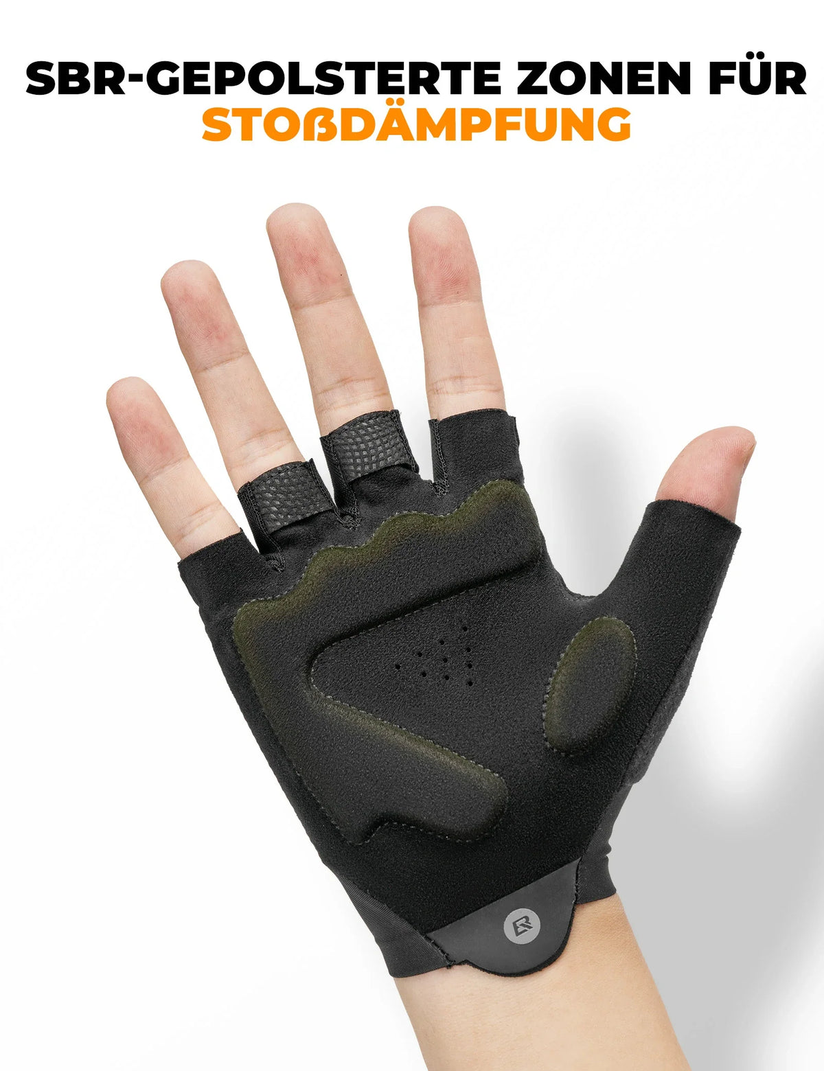 ROCKBROS Fahrradhandschuhe Sommer Fingerlose, rutschfest & Atmungsaktiv, Sporthandschuhe