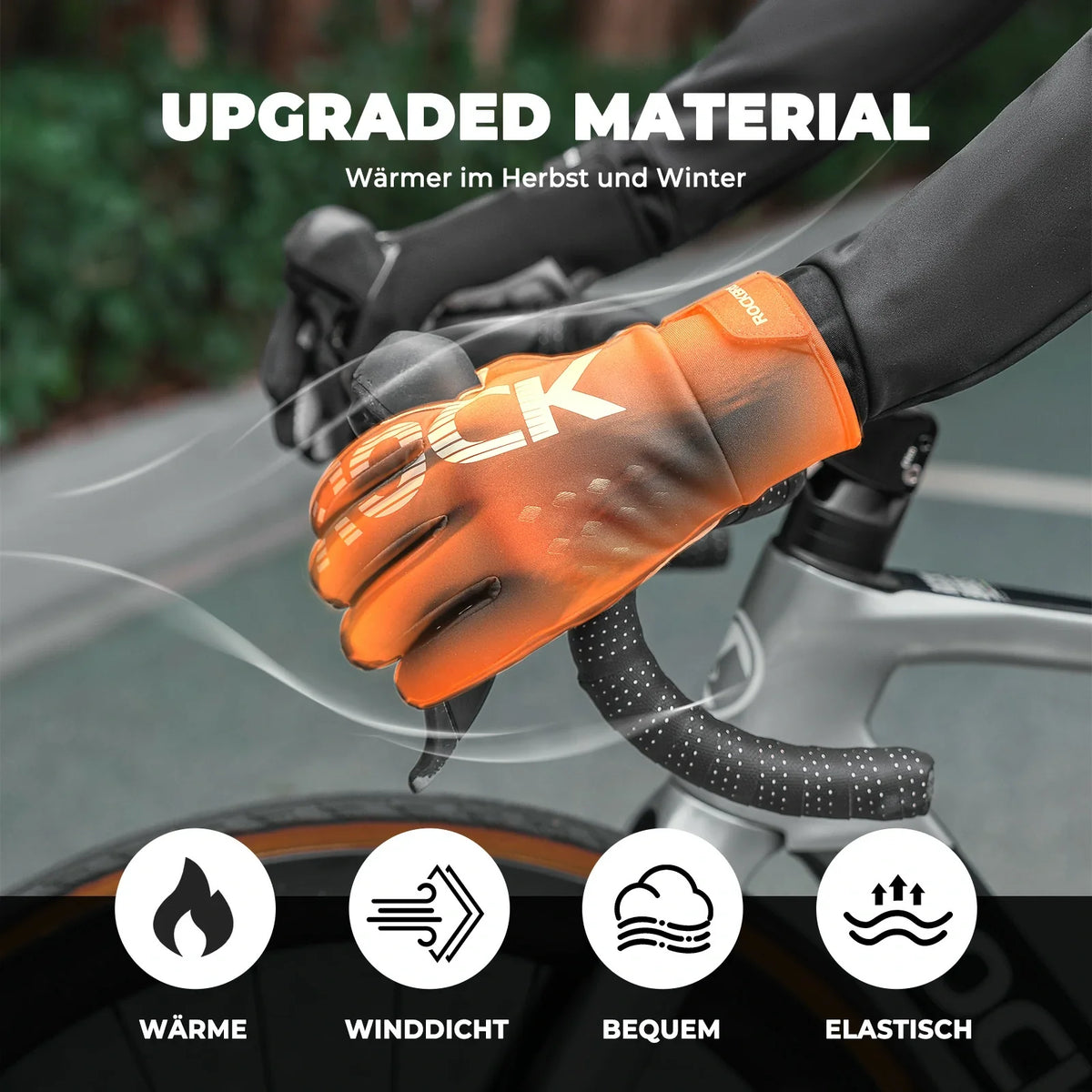 ROCKBROS Fahrradhandschuhe Winter Thinsulate Warme Handschuhe Touchscreen