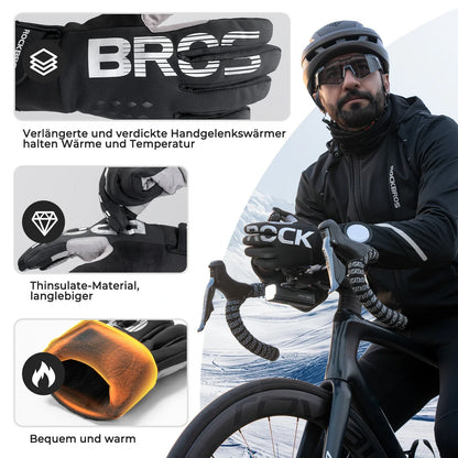 ROCKBROS Fahrradhandschuhe Winter Thinsulate Warme Handschuhe Touchscreen
