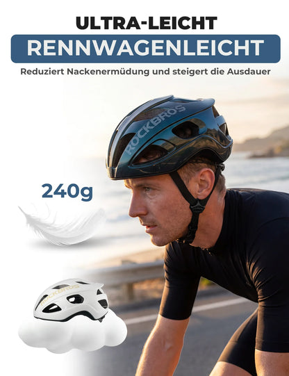ROCKBROS Fahrradhelm 58-62cm Leichtgewicht 240g Antibakteriell