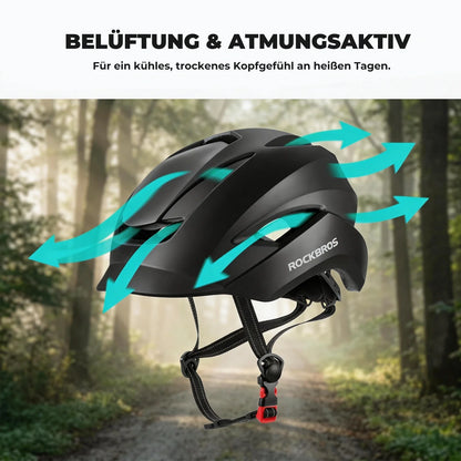 ROCKBROS Fahrradhelm mit Belüftungssystem Für Kopfumfang 57-62 cm