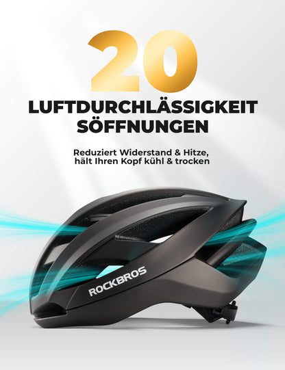 ROCKBROS Fahrradhelm mit Verstärkungsrahmen 58-62cm